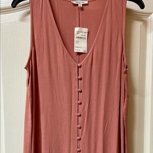 NWT Madewell V-Neck Coral Slip Dress, Size Med.